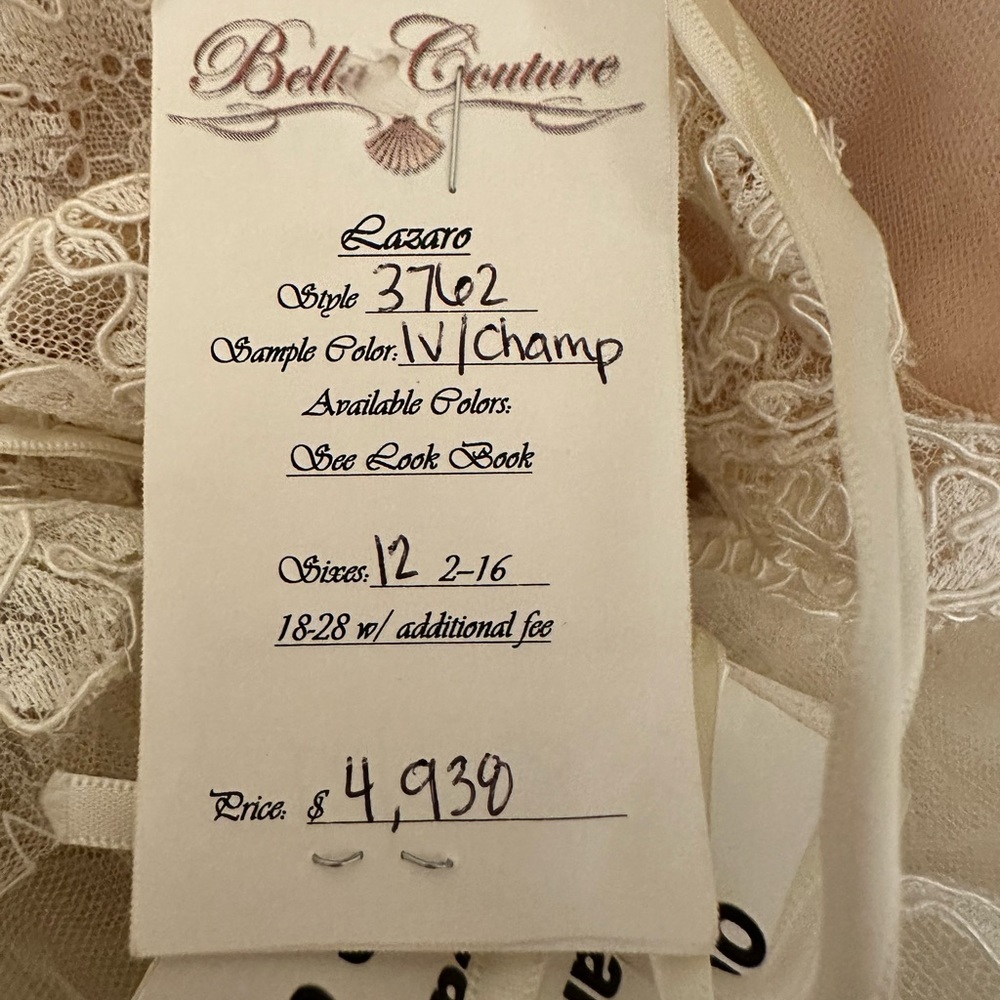 Brand new with tag Lazaro ball gown wedding dress
